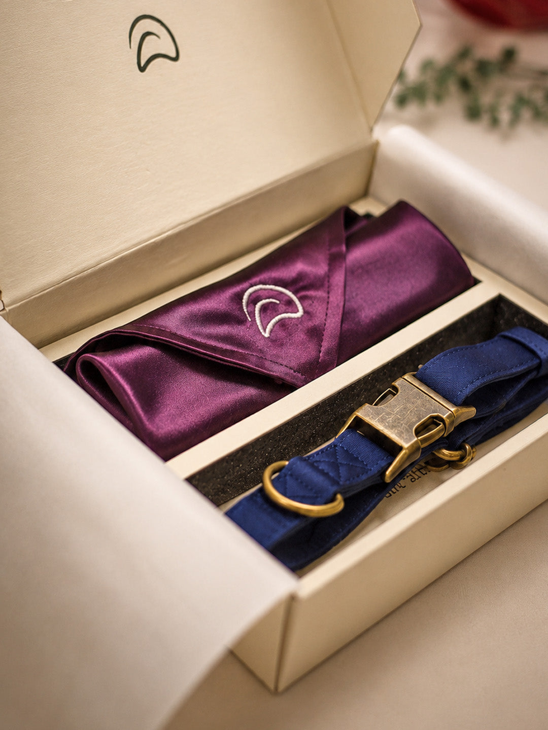 Satin scarf — Deep Plum