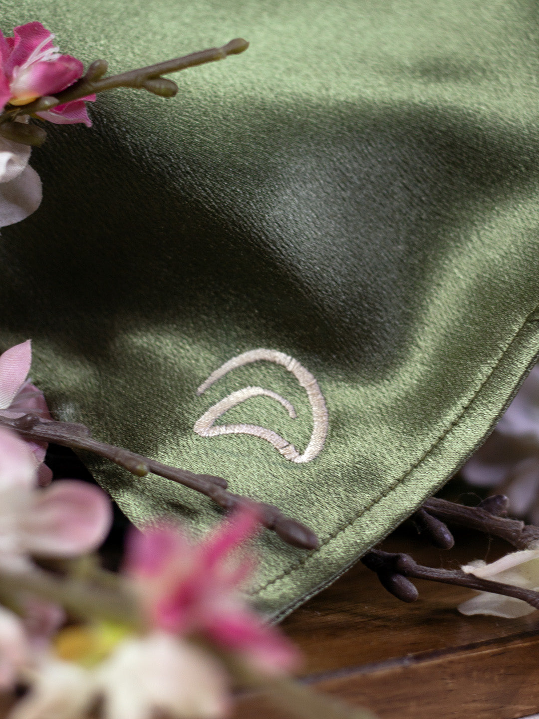 Satin Scarf — Sage Green