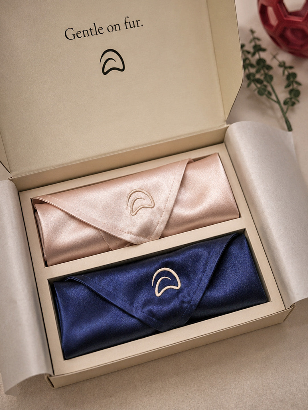Satin Scarf — Navy Blue