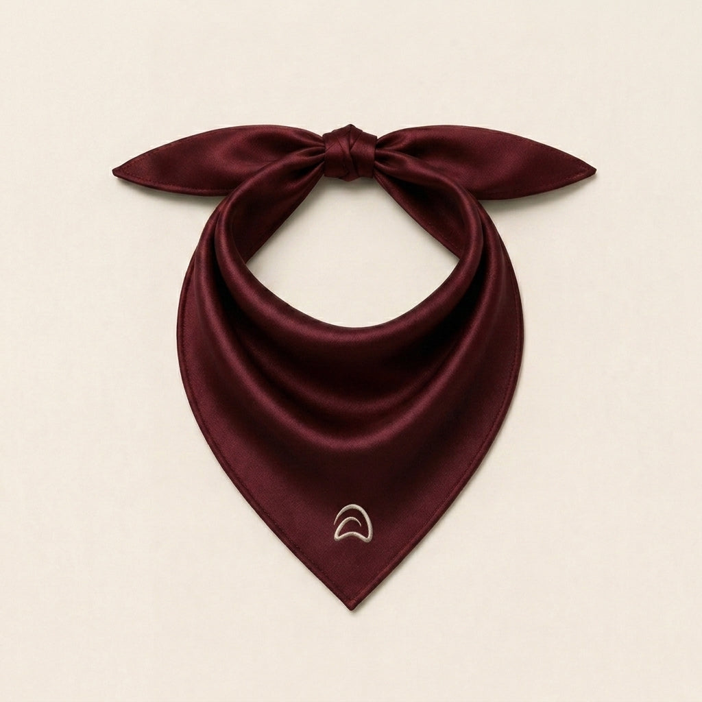 Satin scarf — Deep Wine