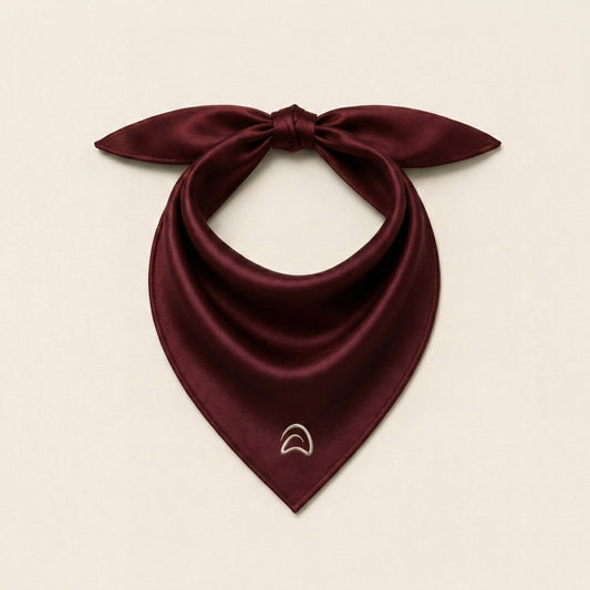 Satin scarf — Deep Wine