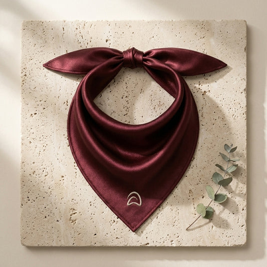 Satin scarf — Deep Wine