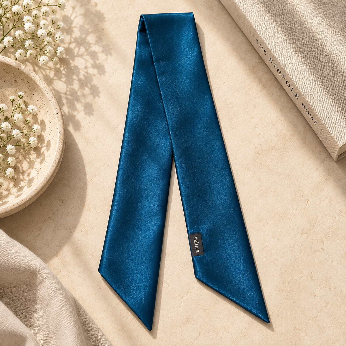 The Mini Scarf - Peacock blue