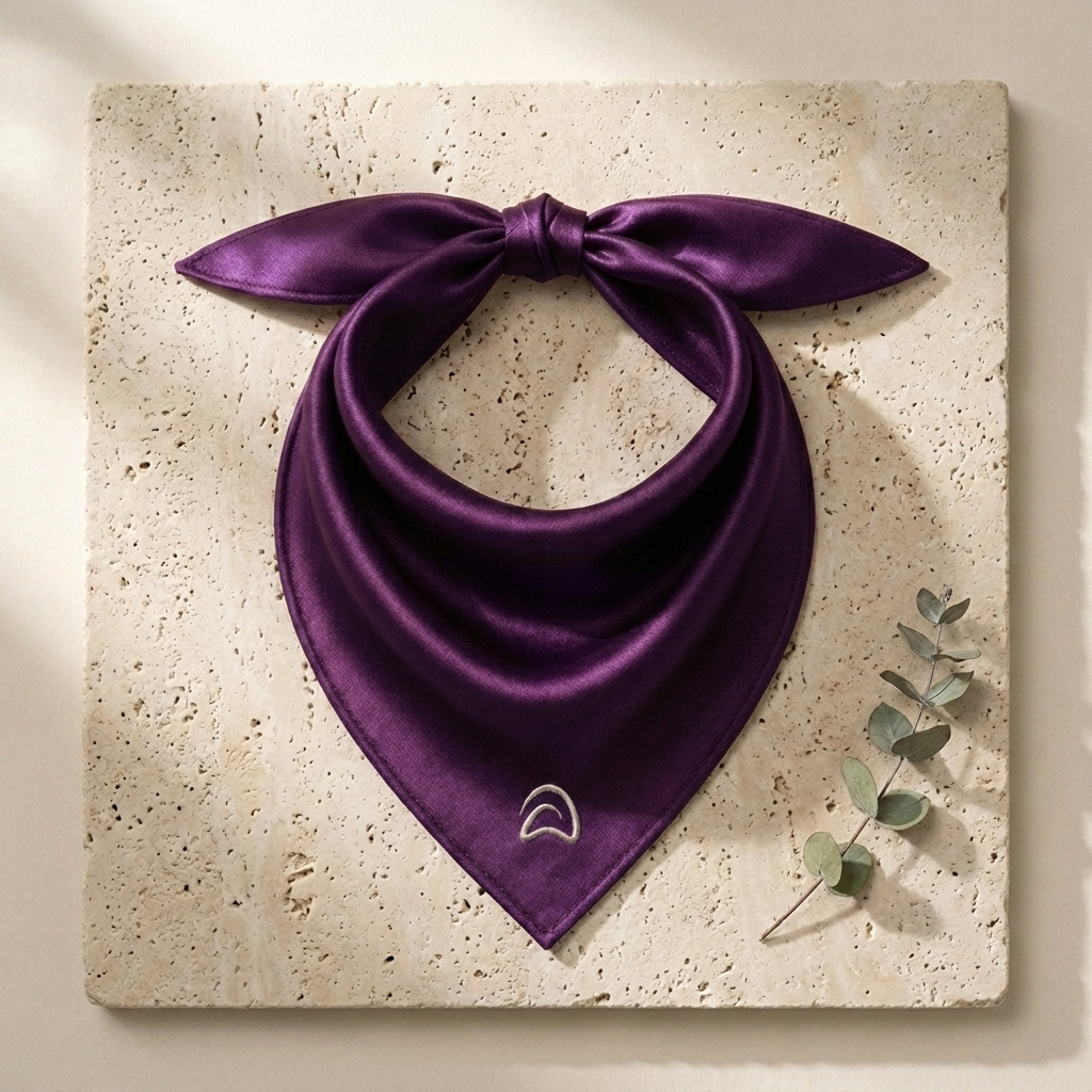 Satin scarf — Deep Plum