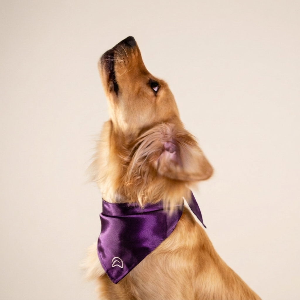Satin scarf — Deep Plum