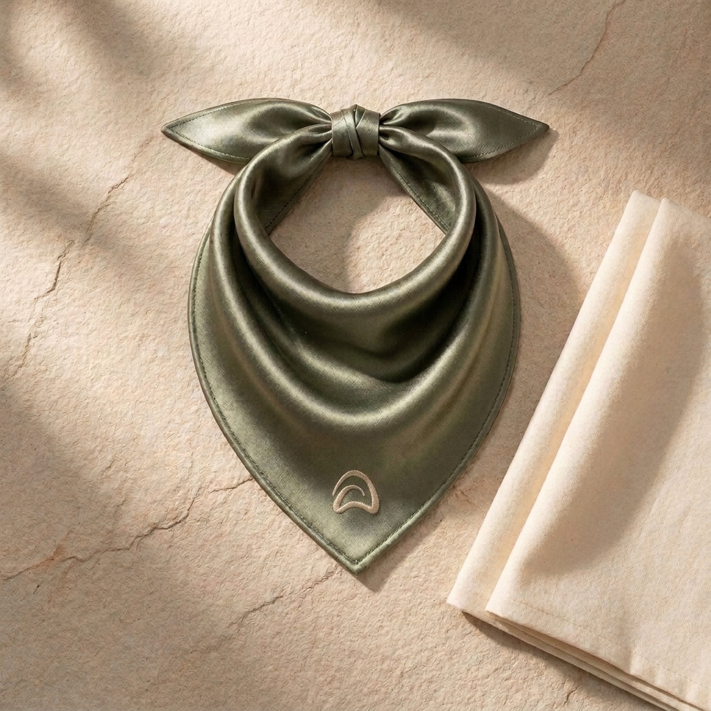 Satin Scarf — Sage Green