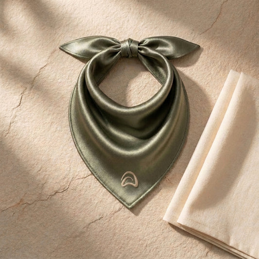 Satin Scarf — Sage Green