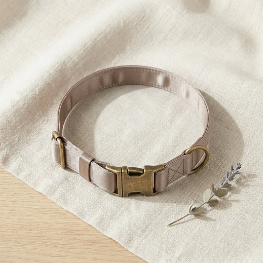 Satin-lined collar - Taupe