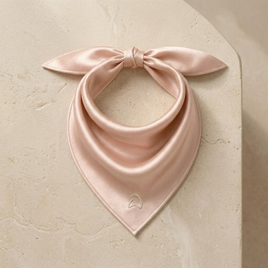 Satin Scarf — Champagne Blush